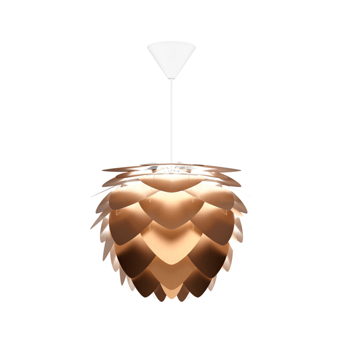 Umage Aluvia Mini hanglamp brushed bronze - met koordset wit - Ø 40 cm