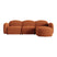Micadoni Home Blair Hoekbank met Chaise Longue Rechts - Chenille - Terracotta