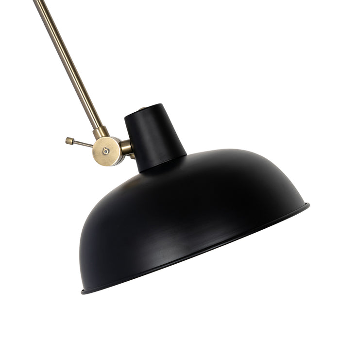 QAZQA Retro wandlamp zwart met brons - Milou