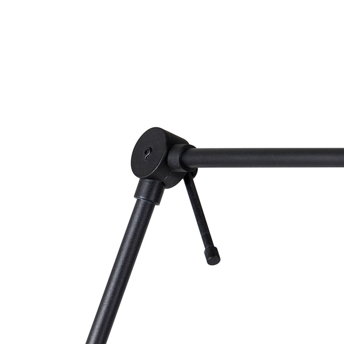 QAZQA Wandlamp zwart met rotan kap 50 cm verstelbaar - Blitz