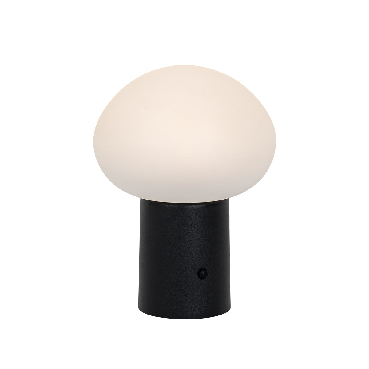 QAZQA Tafellamp mushroom zwart incl. LED oplaadbaar - Louise