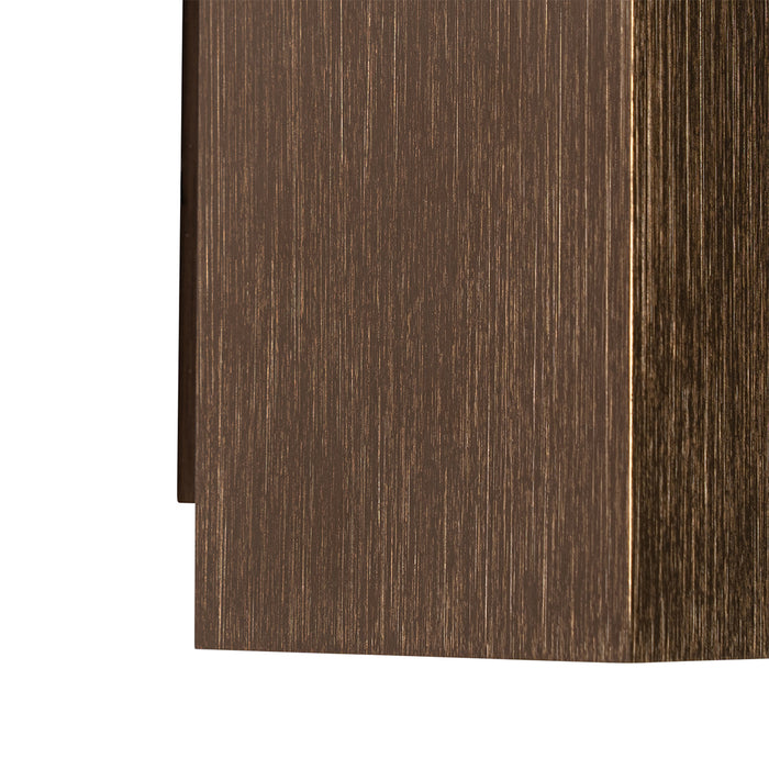 QAZQA Moderne wandlamp donkerbrons vierkant 2-lichts - Sandy