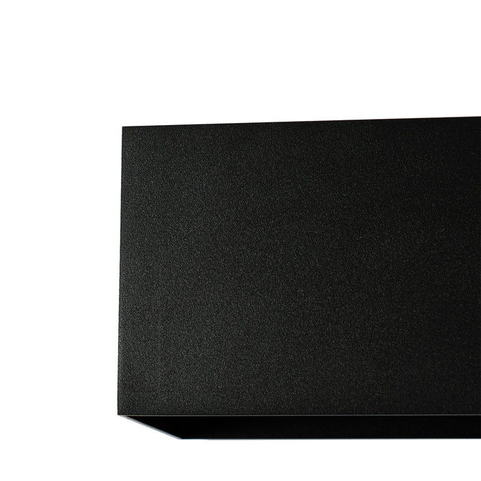 QAZQA Moderne wandlamp zwart rechthoekig 2-lichts - Edwin