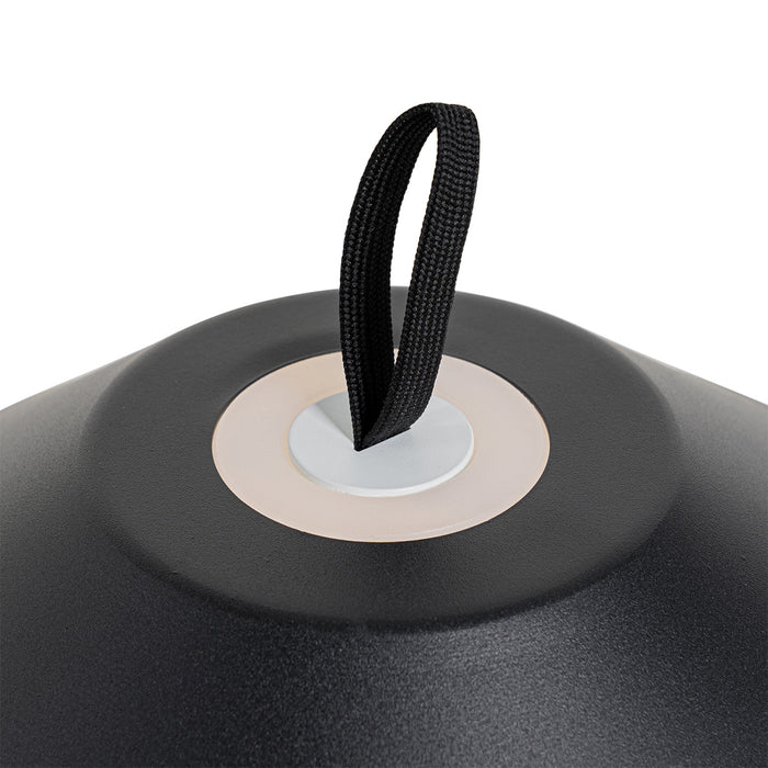 QAZQA Tafellamp mushroom zwart incl. LED oplaadbaar - Ivan