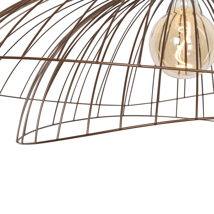 QAZQA Design hanglamp donkerbrons 66 cm - Pua