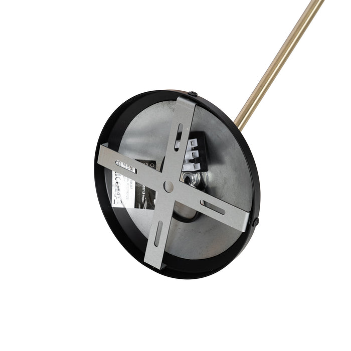 QAZQA Retro plafondlamp zwart met brons - Milou