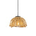QAZQA Oosterse hanglamp zwart met naturel bamboe 30 cm - Pua