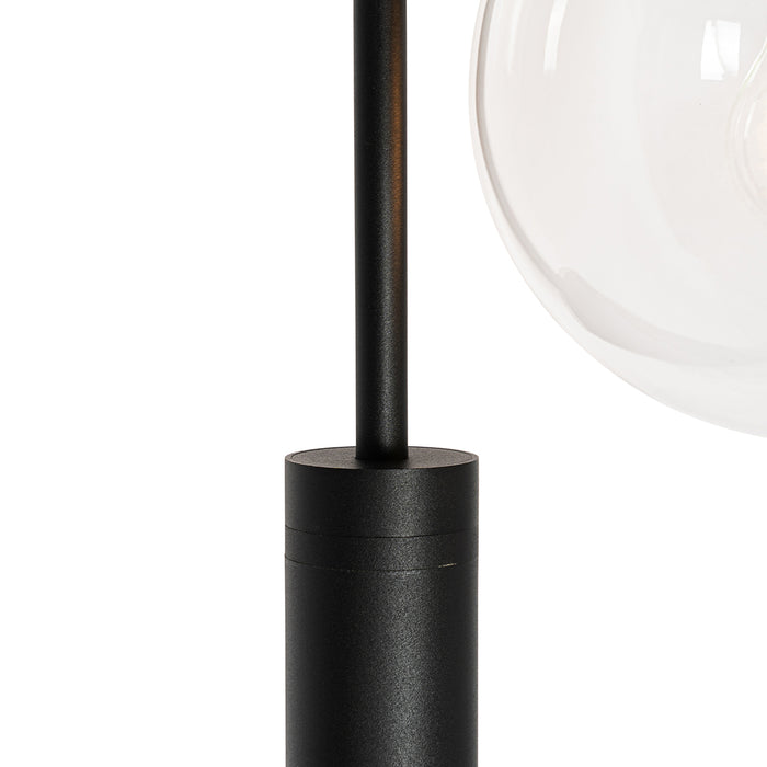 QAZQA Moderne lantaarn zwart met helder glas 200 cm IP44 - Sfera