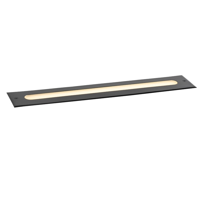 QAZQA Moderne grondspot zwart 50 cm incl. LED IP65 - Eline