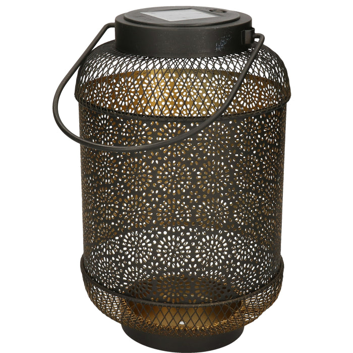 Anna's collection Solar lantaarn - zwart - metaal - 16 x 26 cm