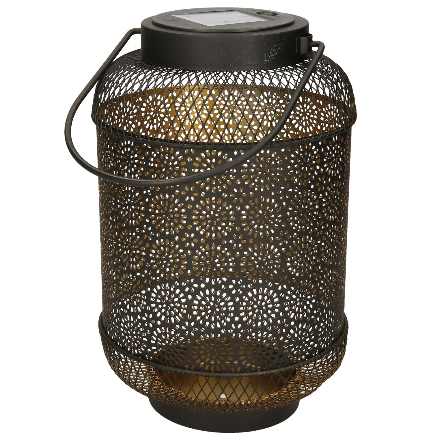 Anna's collection Solar lantaarn - zwart - metaal - 16 x 26 cm