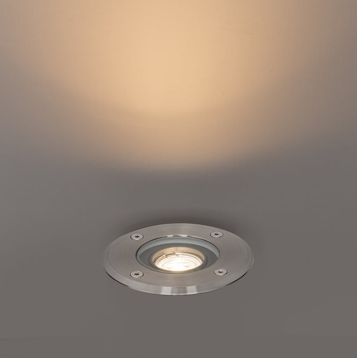 QAZQA Moderne buiten grondspot staal 35 mm verstelbaar IP65 - Delux