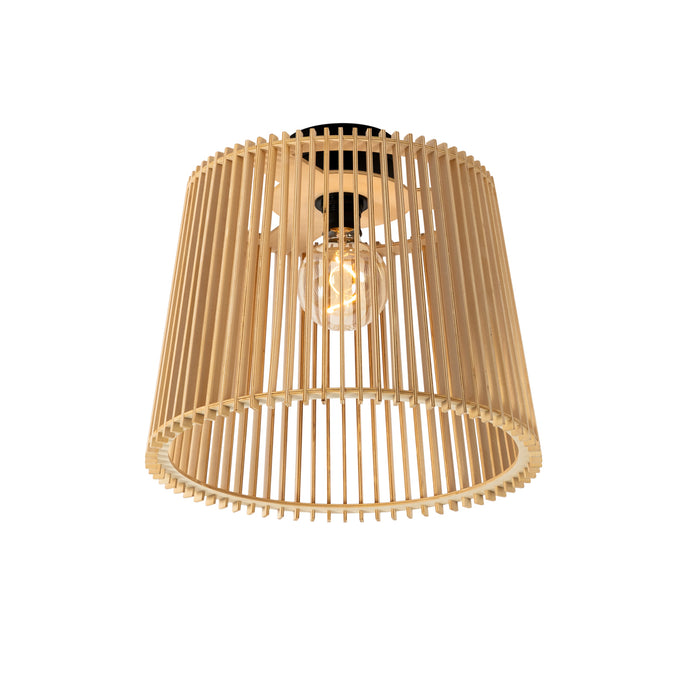 QAZQA Landelijke buiten plafondlamp hout IP44 - Jayla