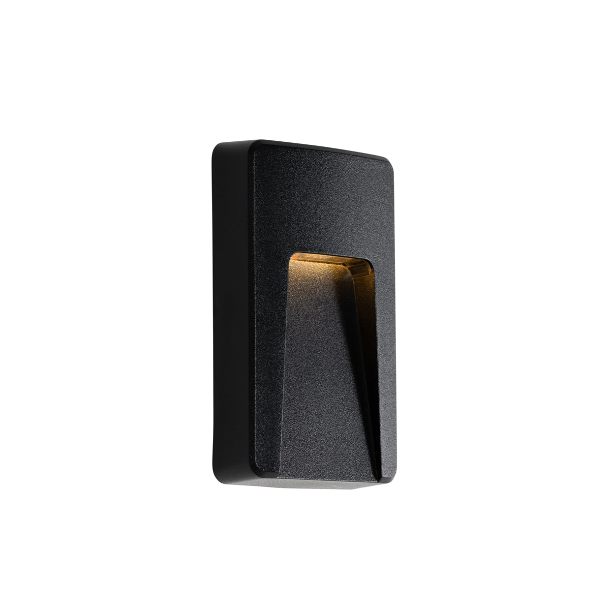 QAZQA Buiten wandlamp zwart rechthoekig incl. LED IP65 - Gem