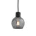 QAZQA Art Deco hanglamp zwart met smoke glas - Vidro