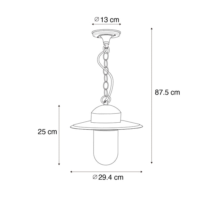 QAZQA Moderne buiten hanglamp roestbruin IP44 - Kansas