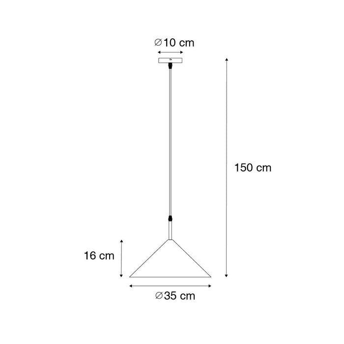 QAZQA Design hanglamp zwart - Triangolo
