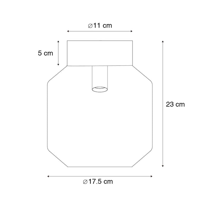 QAZQA Smart plafondlamp messing met smoke glas incl. Wifi A60 -
