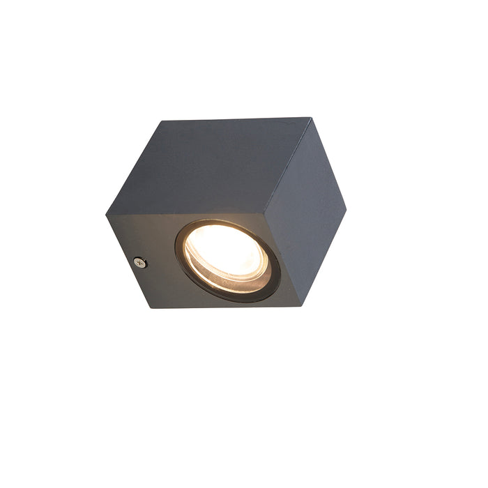 QAZQA Moderne wandlamp donkergrijs IP44 - Baleno