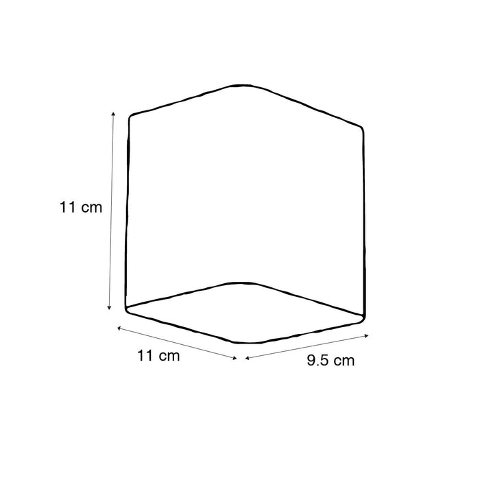QAZQA Moderne wandlamp zwart incl. LED IP54 vierkant - Evi