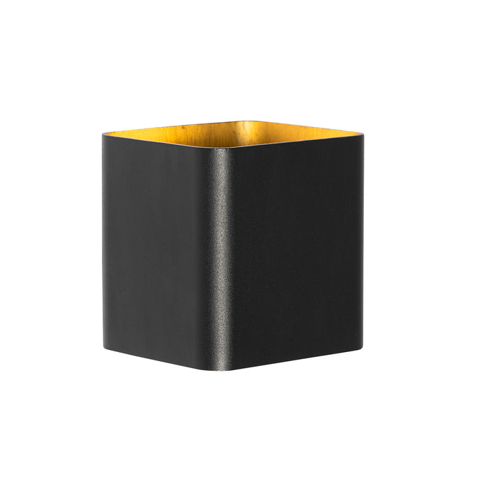 QAZQA Moderne wandlamp zwart incl. LED IP54 vierkant - Evi