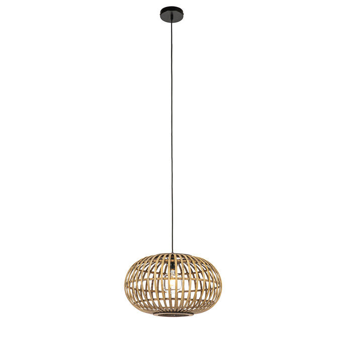 QAZQA Oosterse hanglamp bamboe 44 cm - Amira