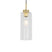 QAZQA Art Deco hanglamp goud met glas - Laura