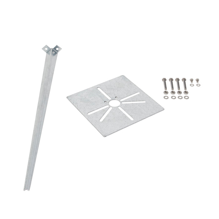 QAZQA Stalen grondpin met bevestigingsmateriaal