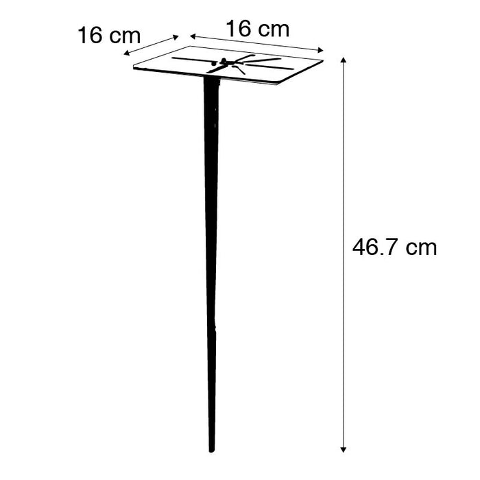 QAZQA Stalen grondpin met bevestigingsmateriaal