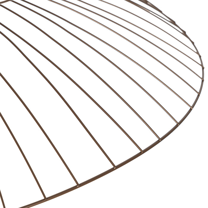 QAZQA Design hanglamp donkerbrons met dubbele kap - Pua