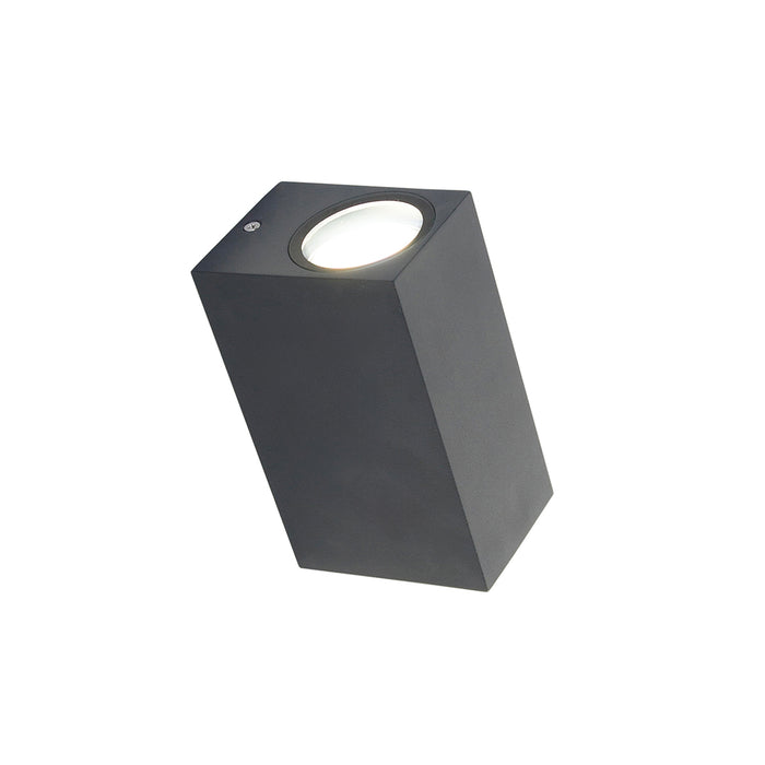 QAZQA Smart wandlamp donkergrijs IP44 incl. 2 Wifi GU10 - Baleno