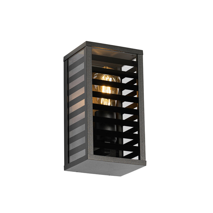 QAZQA Moderne buiten wandlamp zwart 26 cm IP44 - Reims