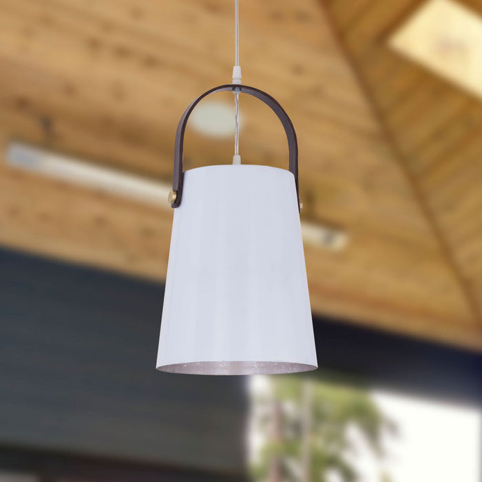 SVJ Hanglamp Rond - 22 x 22 x 44 cm - Metaal - Wit