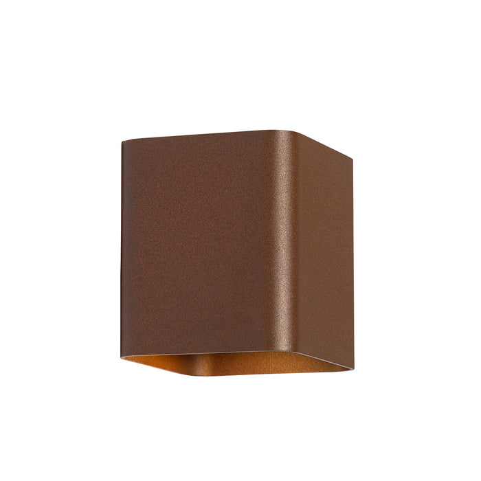 QAZQA Moderne wandlamp roestbruin incl. LED IP54 vierkant - Evi