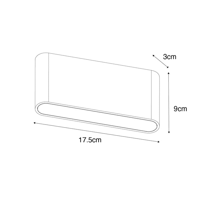 QAZQA Moderne buiten wandlamp roestbruin 17,5 cm incl. LED IP65 -