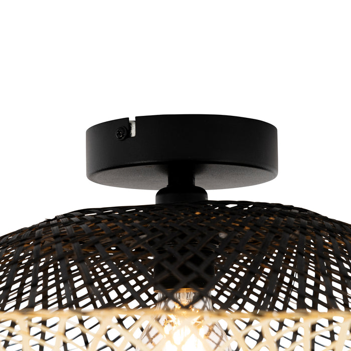 QAZQA Oosterse buiten plafondlamp bamboe 50 cm IP44 - Rina