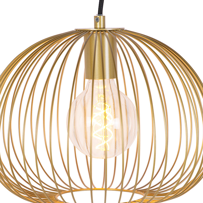 QAZQA Design hanglamp goud - Wire Dough