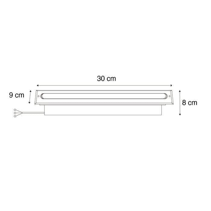 QAZQA Moderne grondspot staal 30 cm incl. LED IP65 - Eline