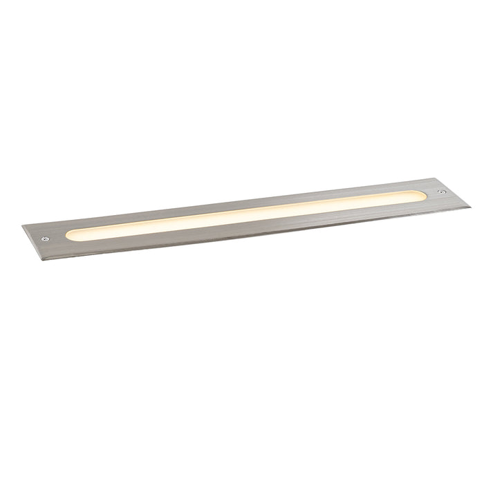 QAZQA Moderne grondspot staal 50 cm incl. LED IP65 - Eline