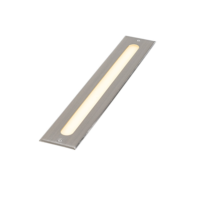 QAZQA Moderne grondspot staal 50 cm incl. LED IP65 - Eline