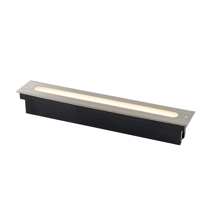 QAZQA Moderne grondspot staal 50 cm incl. LED IP65 - Eline