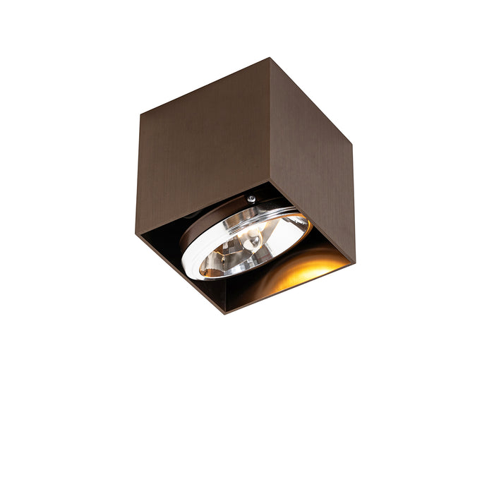 QAZQA Design spot donkerbrons vierkant draai en kantelbaar - Box