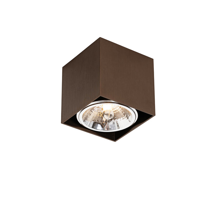 QAZQA Design spot donkerbrons vierkant draai en kantelbaar - Box