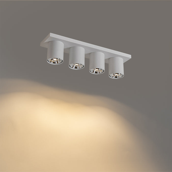 QAZQA Moderne plafondspot wit 4-lichts - Tubo