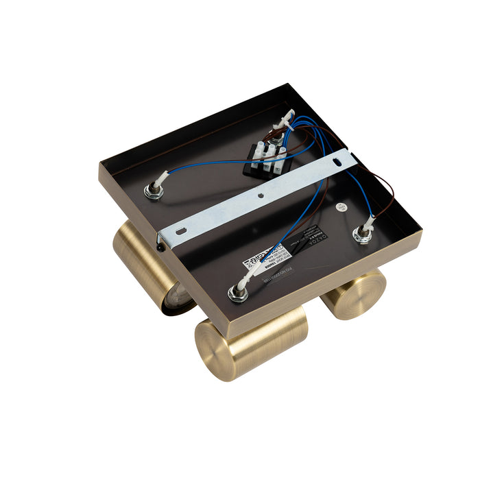 QAZQA Moderne plafondlamp brons 4-lichts verstelbaar rechthoekig -