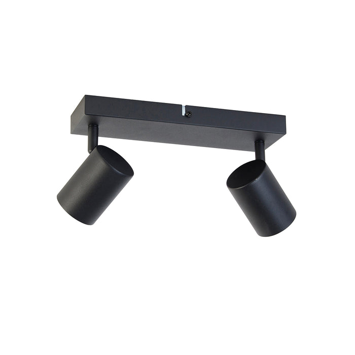 QAZQA Smart plafondlamp zwart rechthoekig incl. 2 Wifi GU10 - Jeana