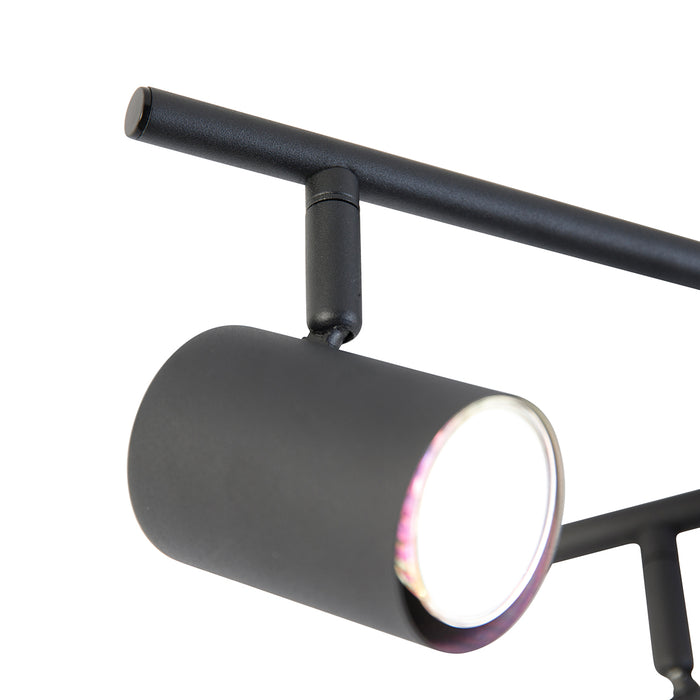 QAZQA Smart plafondlamp zwart vierkant incl. 5 Wifi GU10 - Jeana