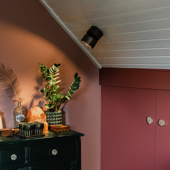 QAZQA Moderne spot donkerbrons rond verstelbaar - Go Nine