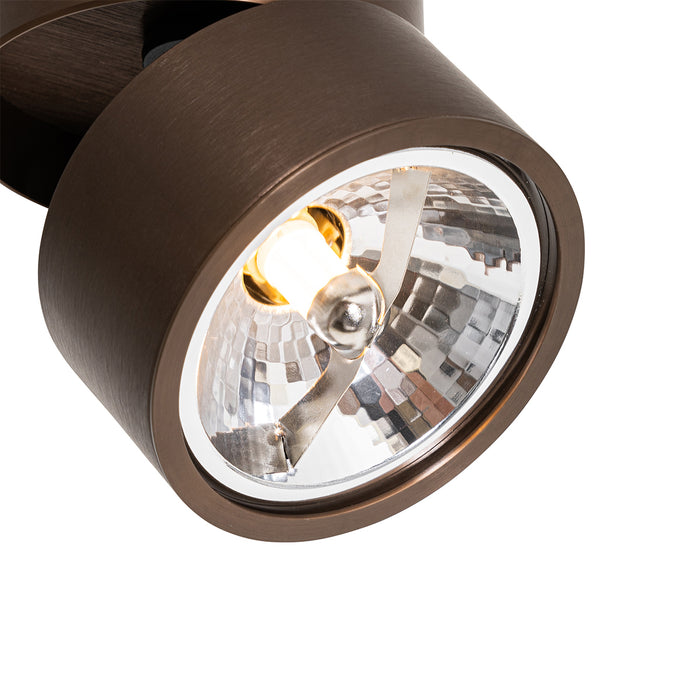 QAZQA Moderne spot donkerbrons rond verstelbaar - Go Nine