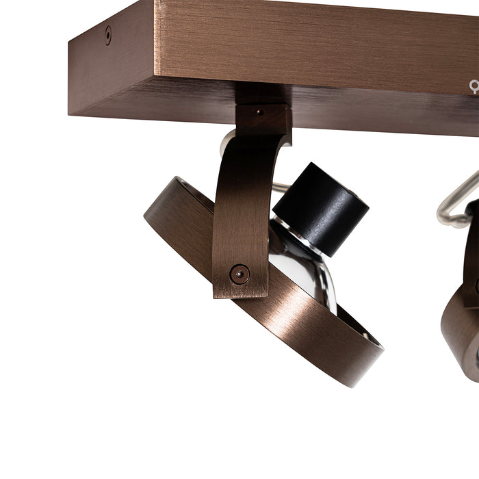 QAZQA Design spot donkerbrons 2-lichts draai en kantelbaar - Go